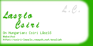 laszlo csiri business card