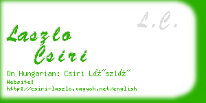 laszlo csiri business card